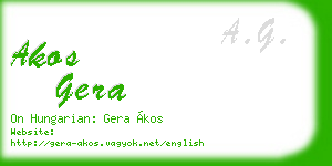 akos gera business card